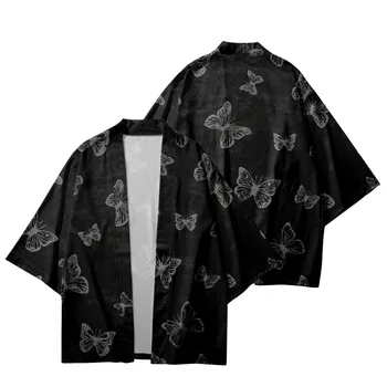 Moda Fluture De Imprimare Tradiționale Japoneze Kimono Cosplay Cardigan Barbati Camasi Femei Yukata Harajuku Haori Din Asia De Îmbrăcăminte