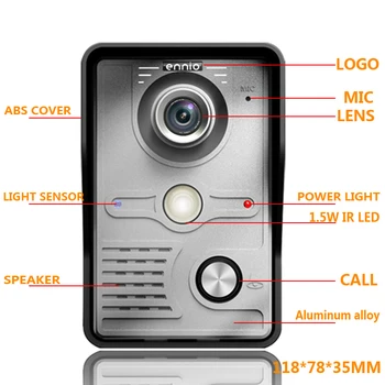 Mountainone 7 inch Monitor Color Home Video Interfon, Video interfon pentru Apartament 1200TVL Usa Camerei Cu Viziune de Noapte