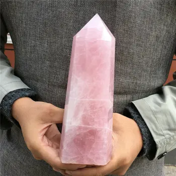 Naturale De Trandafir Roz Cristal De Cuarț Obelisc Bagheta Punct De Vindecare