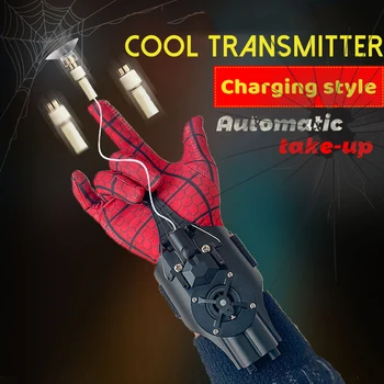 Noi 2022 Spiderman Web Shootere Spider Man Automată Retrage de Încărcare USB Wrist Launcher Cosplay Gadget Jucărie pentru Copii, Cadouri Copii