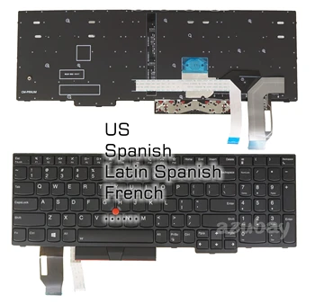 NOI LA spaniolă franceză de la Tastatură pentru Lenovo T15 Gen 1 (20S6 20S7) / Gen 2 (20W4 20W5), P15s Gen 1 (20T4 20T5) / Gen 2, cu iluminare din spate