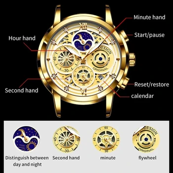 Noi Mens Ceasuri LIGE Top Brand de Lux de Aur Cuarț Ceas Barbat Sport Impermeabil Ceas Cuarț Ceas de mână Relogio Masculino+Cutie