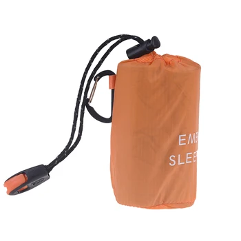 Noi Reutilizabile de Urgență Sac de Dormit Impermeabil Supraviețuire Camping Geanta de Voiaj & Fluierul de Călătorie Camping