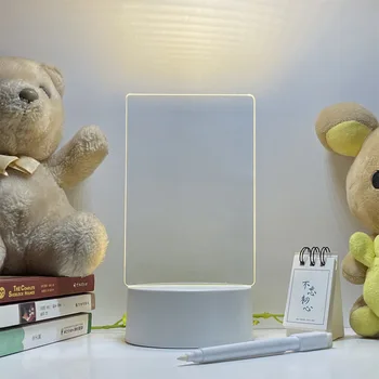 Notă Bord Led Lampa de Birou USB Mesaj de Bord Lumina Vacanță Cu Pix Cadou Pentru Copii Prietena Decor Lumina de Noapte