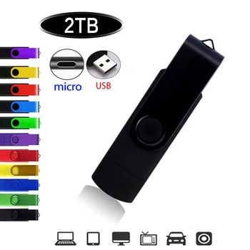 NOUA unitate flash usb pen drive 2TB 3 in 1 pendrive флешка 2TB disc de metal memoria cel stick usb cadou pentru telefon/Masina/TV gratuit logo-ul