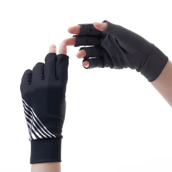 OhSunny Profesionale Anti-UV Mănuși UPF 50+ Scurt Non-Alunecare de Vară de protecție Solară de Conducere Jumatate Deget Respirabil Cuplu Stil