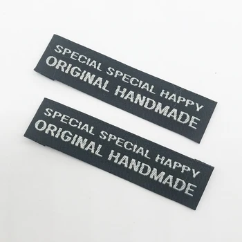 Original Țesute Manual Etichete Cu Fericit Pentru Etichete De Haine Manopera De Cusut Eticheta Pentru Pungi De Cadou Hand Made Haine Tag