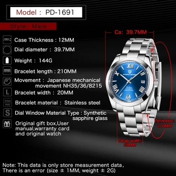 PAGANI DESIGN Mecanice Ceas de mana Barbati de Lux Automatic Ceas pentru Bărbați Roman scară de timp, rezistent la apa 200M 2022 Noi Bărbați Ceasuri