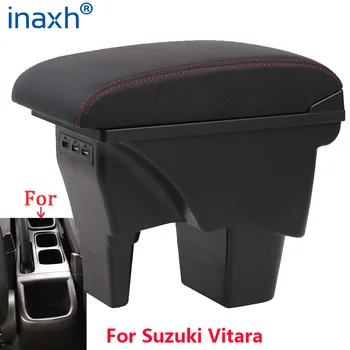 Pentru Suzuki Vitara Cotiera cutie centrale cutie de depozitare accesorii auto Auto Cotiere USB LED lumină Ușor de instalat