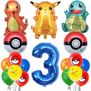 Pokemon Temă Petrecere De Aniversare Pentru Copii Set Ceașcă De Hârtie Farfurie, Tacamuri De Unica Folosinta Balloon Copil De Dus Pikachu Partidul Decor Consumabile
