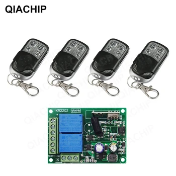 QIACHIP 433 MHz AC 110V 220V 2 CANALE RF Control de la Distanță Comutator Controler + Universal RF Releu Receptor De Lumină Deschizător de Uși de Garaj