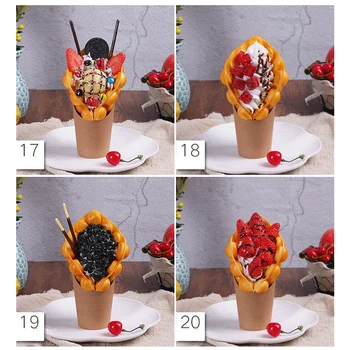 Simulare de ou waffle model de display, fals alimente eggettes puf de ou bulă de waffle model de probă desert display