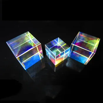 Splitter Cub, Prismă cu Șase Laturi rainbow Light Combina Colorat Vitralii Beam Splitter Optic Experiment Instrumente Prisma