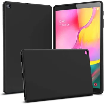 Tableta Caz Pentru Samsung Galaxy Tab 10.1 2019 SM-T510 SM-T515 T515 la Șocuri Moi Coajă de Silicon Flexibil Negru Capac Spate