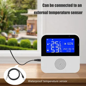 Tuya WIFI Inteligent de Temperatură și Umiditate Detector Wireless Mobile App de Monitorizare Interior Termometru Electronic