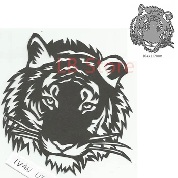 Tăiere de Metal Moare Taie Mucegai Animal tigru Decor Hârtie Album Cuțit Ambarcațiune Mucegai Lama Pumn Șabloane