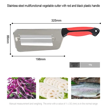 Varza Slicer Ceapa Tăietor Cuțit Dublu Felie Lama De Legume Slicer Feliere Cuțit De Bucătărie Scară De Pește Curat Cuțit