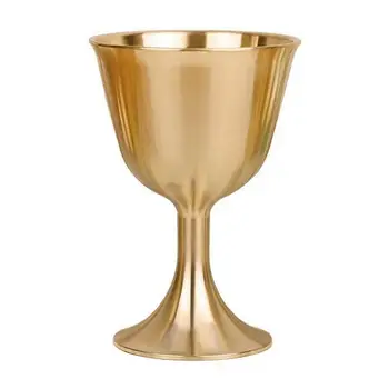 Vintage Brass Cana Pahar De Vin Roșu Bun Luciu De Cupru Portabil Margine Netedă Apă Cupa De Bere Drinkware