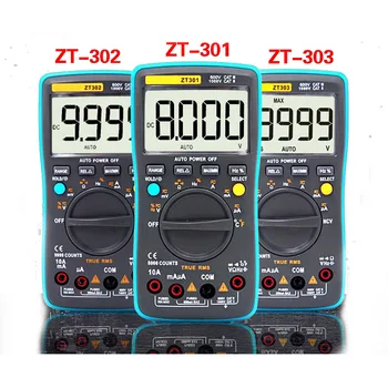 ZT301 ZT302 ZT303 Multimetru Digital 8000 9999 19999 Contează True RMS Multifuncțional AC/DC Tensiune de Temperatura Capacitate Tester